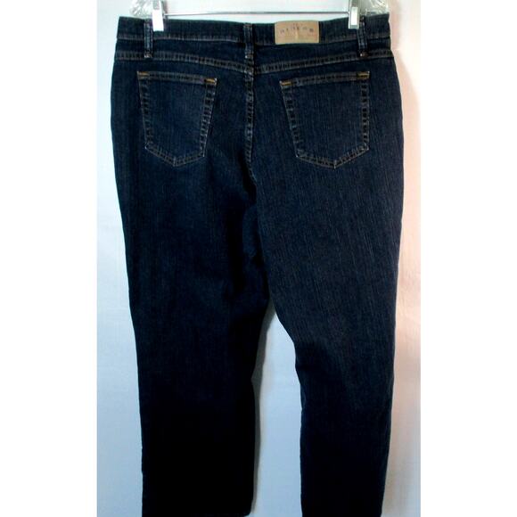 Riders By Lee Women's Petite Mid Rise Straight Leg Stretch Blue Jeans Size 18P - Picture 4 of 9
